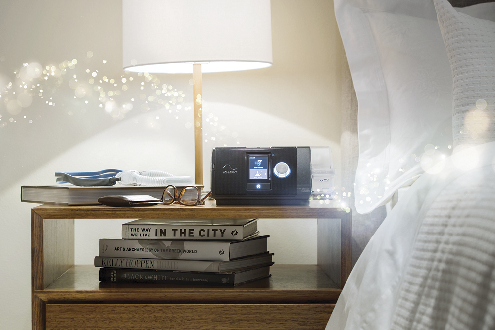 CPAP machine on nightstand